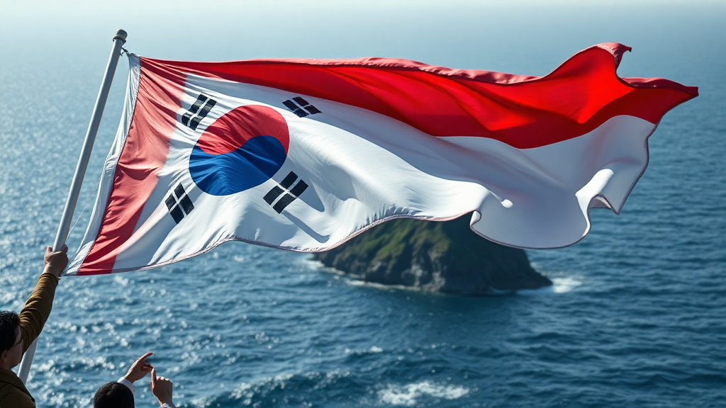 놓치면 아쉬운 독도 관광 (realistic 스타일)